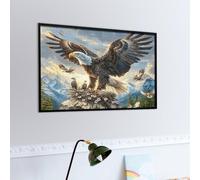 Gros Plan réaliste d'un Aigle à tête Blanche Puzzles 1000 Piezas Aliviar Estrés Familiar Premium Faune Sauvage Rompecabezas para Adultos Desafío Intelectual 3D DIY Creativo Decorativo 1000 PCS