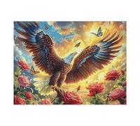 Gros Plan réaliste d'un Aigle à tête Blanche Puzzles 500 Piezas Obra De Arte Abstracta Bêtes enchantées lumineuses Rompecabezas para Adultos Decoración Hogar Moderno DIY Creativo Desafío 500 PCS