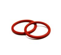 Grosor: 5,3 mm, diámetro interior: 19,4-50 mm, anillo de goma rojo VMQ, junta de sellado resistente al desgaste, arandela aislante impermeable.,10 piezas