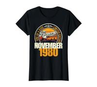 «Großartig Seit November 1980 46 Geburtstag Spruch 46 Jahre Camiseta gráfica económica, Mujer, Negro, L