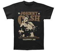 Grossbull Johnny Cash Men's San Quentin Stars Slim Fit T-shirt Black XX-Large