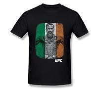 Grossbull Men's Conor McGregor Flag Tee Shirt Black Small