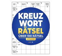 Großdruck Kreuzworträtsel: 100 Rätsel in Deutsch - Mittelstufe: Klar & gut lesbar | Extra viel Platz im Gitter | Großes Format 8,5 x 11 Zoll (21,6 x 27,9 cm) | Lösungen am Ende