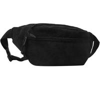 Große Kordsamt Bauchtasche für Damen, Schwarze Gürteltasche mit Hoher Kapazität, Vielseitige Brusttasche für Mädchen