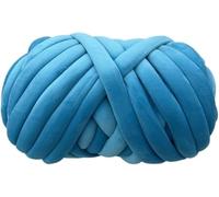 Grosse laine Fil épais Super volumineux en velours, 1KG, tricot à la main, panier de fil tissé, couverture, tapis, géant, tricotée (Peacock Blue 1kg)