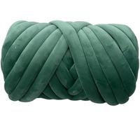 Grosse laine Fil épais Super volumineux en velours, 1KG, tricot à la main, panier de fil tissé, couverture, tapis, géant, tricotée (Dark Green 1kg)