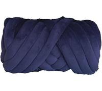 Grosse laine Fil épais Super volumineux en velours, 1KG, tricot à la main, panier de fil tissé, couverture, tapis, géant, tricotée (Navy 1kg)