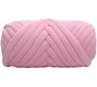 Grosse laine Fil épais Super volumineux en velours, 1KG, tricot à la main, panier de fil tissé, couverture, tapis, géant, tricotée (Pink 1kg)