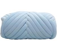 Grosse laine Fil épais Super volumineux en velours, 1KG, tricot à la main, panier de fil tissé, couverture, tapis, géant, tricotée (Blue 1kg)