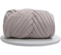 Grosse laine Fil épais Super volumineux en velours, 1KG, tricot à la main, panier de fil tissé, couverture, tapis, géant, tricotée (Gray 1kg)