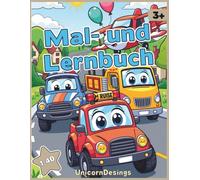 Großes Ausmalbuch mit Fahrzeugen für Kinder ab 3 Jahren:: Zählen lernen mit tollen Feuerwehr, Polizei und Müllabfuhr
