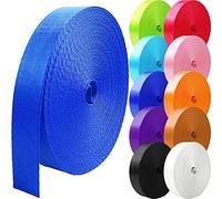 Grosun Correa de nailon de 10 yardas, correas de nailon de 2 pulgadas, correas de mochila, cinturón de nailon para equipo de interior o exterior, manualidades, asas, equipaje, eslingas (azul oscuro, 2