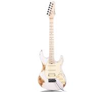 Grote Guitarra eléctrica sólida con acabado de reliquia, cuerpo de tilo, mástil de arce GSTR-04 (blanco02)