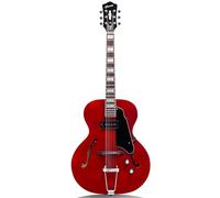 GROTE Jazz Guitarra Eléctrica Cuerpo Hueco chapado en cromo Hardware P90 Pastilla (ROJO)
