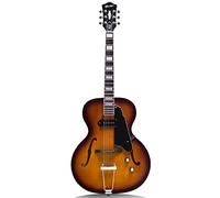 GROTE Jazz guitarra eléctrica cuerpo hueco cromo hardware P90 pastilla (Vintage Sunburst)
