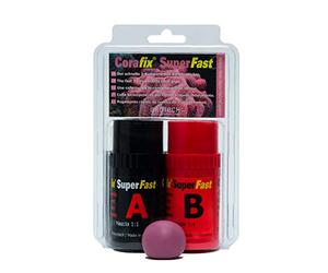 Grotech CoraFix SuperFast Violeta 240g - Pegamento rápido de corales de 2 componentes.