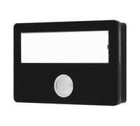 Grothe Pulsador de timbre con placa para nombre, iluminación LED, superficie de plástico, color negro ETA 643 (después del montaje no son visibles tornillos, incluye marco de superficie)