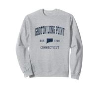 Groton Long Point Connecticut CT Vintage Athletic Navy Sport Sudadera