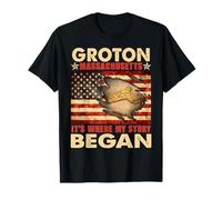 Groton Massachusetts USA Flag 4 de julio Camiseta