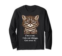 Grouchy Cat - Soy un Gato. Hago Cosas de Gatos. Superarlo. Gracioso Manga Larga