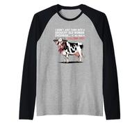 Grouchy Old Woman Cow Full Time Job Funny tee Camiseta Manga Raglan