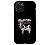 Grouchy Old Woman Cow Full Time Job Funny tee Carcasa para iPhone 11 Pro