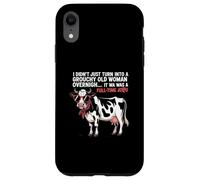 Grouchy Old Woman Cow Full Time Job Funny tee Carcasa para iPhone XR