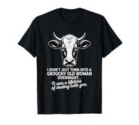 Grouchy Old Woman Cow Sarcastic Lifetime Humor Camiseta