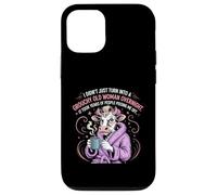 Grouchy Old Woman Funny Cow Coffee SASS Carcasa para iPhone 12/12 Pro