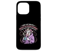 Grouchy Old Woman Funny Cow Coffee SASS Carcasa para iPhone 13 Pro MAX
