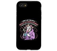 Grouchy Old Woman Funny Cow Coffee SASS Carcasa para iPhone SE (2020) / 7/8