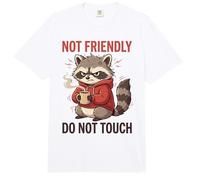 Grouchy Raccoon Not Friendly Do Not Touch Divertido Introvertido Comfort Colors Adult Heavyweight T-Shirt