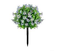 Ground-Anchor - Bola topiaria artificial de boj con reflejos florales para un estilo permanente o giratorio de espacio al aire libre (rojo)