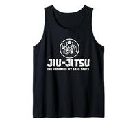 Ground Is My Safe Space Jiu Jitsu Funny Grappler Camiseta sin Mangas