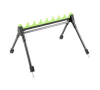 Ground Pole Rack, Telescoping Fishing Holder, Adjustable 12-Slot Stand, Shoreline Gear Support, Compact Family Rod Organizer for Saltwater River Sea Stream Bank Outdoor Use
