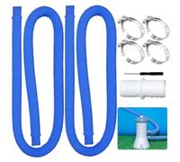 Ground Pool Hoses, Ground Pools Flexible Hose, 39.37x1.26x1.26 inches Sturdy Spa Connections with 4 Clamps Connector, Ideal for Manual Vacuuming, Waterfall Maintenance