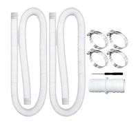 Ground Pool Hoses, Portable Flexible Hose, 39.37x1.26in Tubing with 4 Clamp Connectors, Manual Vacuuming Pipe, Pool Maintenance Kit for Spa Connections, Waterfall