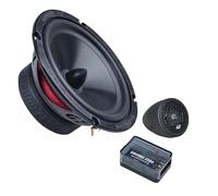 Ground Zero GZRC 165.2SQX-IV - Sistema de componentes de 2 vías, altavoz de 165 mm, 120 W RMS, serie SQ, incluye tweeters y crossovers para sonido premium de coche
