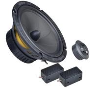 Ground Zero Sistema de componentes GZIC 165.2HE Iridium High Efficiency de 2 vías, altavoz, tweeter y crossover de 165 mm, para actualizaciones OEM y entusiastas de la alta fidelidad