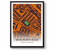 GroundDesigns LUTON TOWN FC - Impresión de mapa artístico para estadio de KENILWORTH