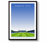 GroundDesigns Stockport County FC - Póster de estadio de EDGELEY PARK, sin marco, tamaño A3