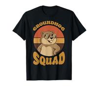Groundhog Squad Happy Groundhog Day Retro Vintage Camiseta