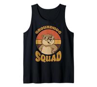Groundhog Squad Happy Groundhog Day Retro Vintage Camiseta sin Mangas