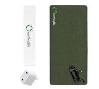 Grounding Mat High conductivity suede microfiver for Foot Bed Computer 25x68cm Earthing Universal Pad Therapy Better Sleep, Reduce el estrés, mejora el equilibrio, flexibilidad, verde 25 x 68 cm