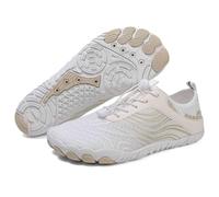 Grounding Shoes with Copper, Barefoot Shoes for Women Men, Hike Footwear Waterproof Trail Running (White,45)