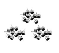 grounds 30 x 2 Pin Mini MIC Capsula Microfono de Condensador Electret Plateado Negro