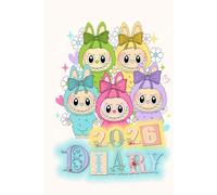 Group Monster 2026 Diary | Ruled A5 | Planner | To Do List | Notebook |: 1 week over 2 pages | Cute Doll Monsters Junk Journal | 6 x 9 | Desk Writing book | Family Planning Book