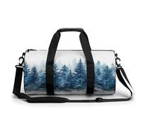 Group of Blue Watercolor Trees - Bolsa de viaje para gimnasio y gimnasio para mujeres y hombres, bolsa de deporte con correa para el hombro