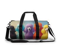 Group of Five Poodles - Bolsa de viaje para gimnasio, para mujeres y hombres, bolsa de lona cilíndrica, bolsa de entrenamiento deportiva con correa para el hombro