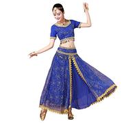 Grouptap Bollywood Lehenga Choli Mujer India Anarkali Saree señoras Fiesta de Bodas diseñador Blusa de Baile Vestido Azul Traje de Lengha (Azul, 152-172 cm, 45-70 kg)